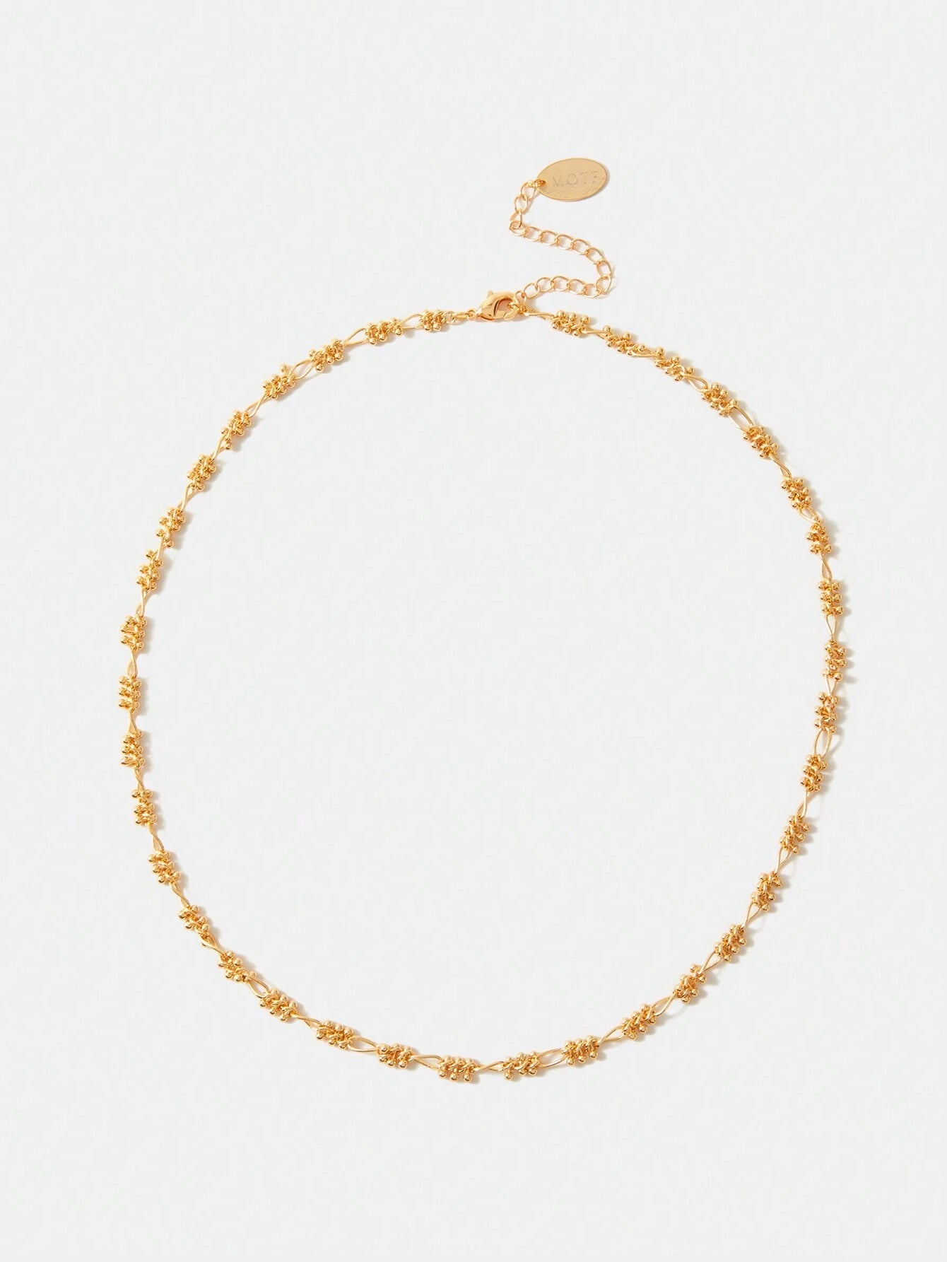 MOTF GOLD BEAD CLAVICLE CHAIN NECKLACE