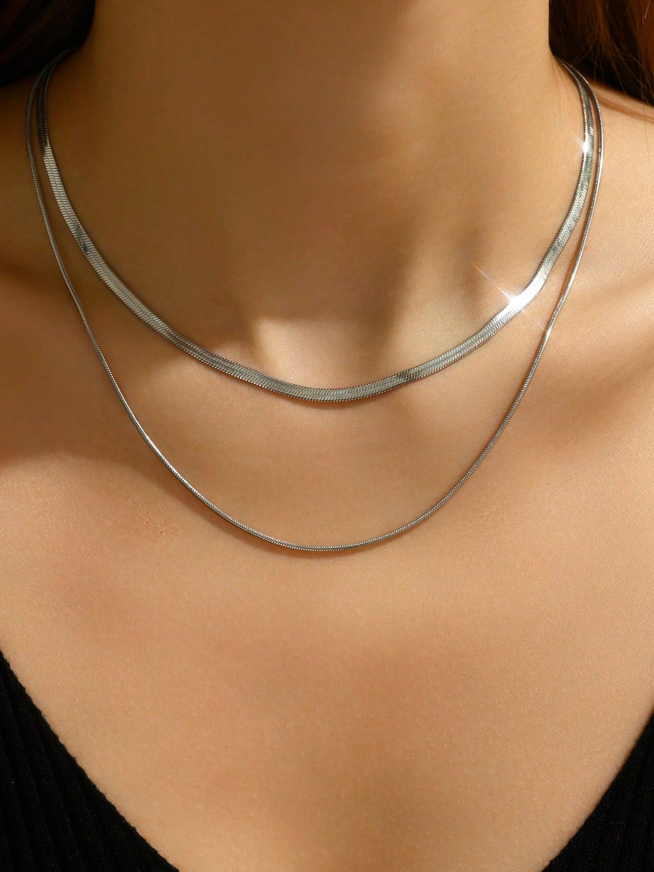 2Pcs/Set Minimalist Chain Necklace
