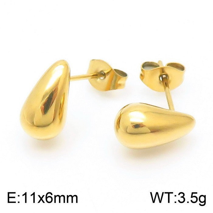 Drop-shaped Solid Geometric Earrings